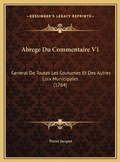 Cover: Abrege Du Commentaire V1 - Kessinger Publishing