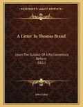 Cover: A Letter To Thomas Brand - Kessinger Publishing