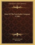 Cover: State Of The East India Company (1780) - Kessinger Publishing
