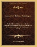 Cover: An Answer To Isaac Pennington - Kessinger Publishing