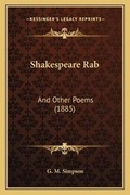 Cover: Shakespeare Rab - Kessinger Publishing