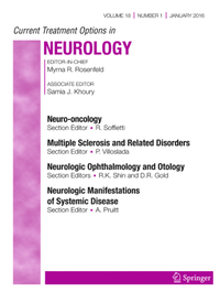 Abbildung von: Current Treatment Options in Neurology - Springer