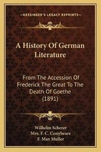 Enlarge image Cover: A History Of German Literature - Kessinger Publishing