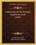 Cover: A Harmony Of The Synoptic Gospels In Greek (1920) - Kessinger Publishing