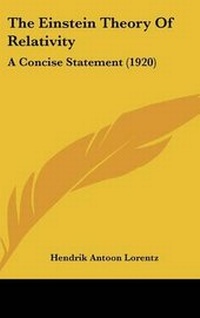 Enlarge image Cover: The Einstein Theory Of Relativity - Kessinger Publishing