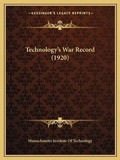 Cover: Technology's War Record (1920) - Kessinger Publishing