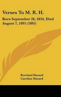 Enlarge image Cover: Verses to M. R. H. - Kessinger Publishing