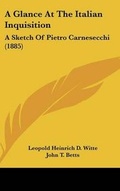 Cover: A Glance at the Italian Inquisition - Kessinger Publishing