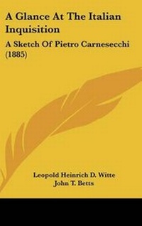 Enlarge image Cover: A Glance at the Italian Inquisition - Kessinger Publishing