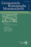 Abbildung von: Germanisch-Romanische Monatsschrift - Universitätsverlag Winter