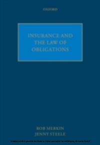 Enlarge image Cover: Insurance and the Law of Obligations - OUP eBook