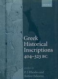 Cover: Greek Historical Inscriptions, 404-323 BC - Oxford University Press