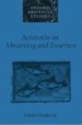Cover: Aristotle on Meaning and Essence - Oxford University Press