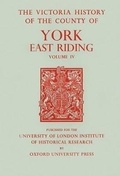 Cover: A History of the County of York East Riding - Early English Text Society