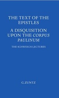 Enlarge image Cover: The Text of the Epistles - Oxford University Press