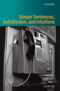 Cover: Simple Sentences, Substitution, and Intuitions - Clarendon Press