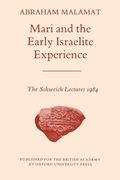 Cover: Mari and the Early Israelite Experience - Oxford University Press