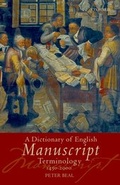 Cover: A Dictionary of English Manuscript Terminology - Oxford University Press