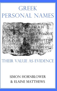 Enlarge image Cover: Greek Personal Names - Oxford University Press