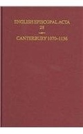 Cover: Canterbury 1070-1136 - Oxford University Press