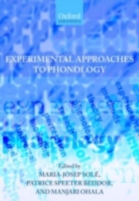 Abbildung von: Experimental Approaches to Phonology - OUP Oxford