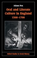 Cover: Oral and Literate Culture in England, 1500-1700 - Clarendon Press