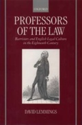 Bild: Professors of the Law: Barristers and English Legal Culture in the Eighteenth Century - OUP Oxford
