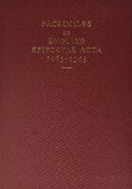 Cover: Facsimiles of English Episcopal Acta, 1085-1305 - Oxford University Press
