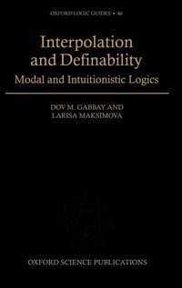 Enlarge image Cover: Interpolation and Definability - Oxford University Press