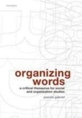 Cover: Organizing Words - Oxford University Press