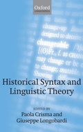 Cover: Historical Syntax and Linguistic Theory - Oxford University Press