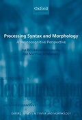 Cover: Processing Syntax and Morphology - Oxford University Press
