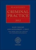 Cover: Blackstone`s Criminal Practice 2012 (book only) - Oxford University Press