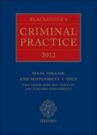 Abbildung von: Blackstone`s Criminal Practice 2012 (book only) - Oxford University Press