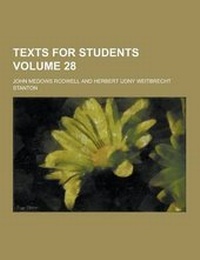 Enlarge image Cover: Texts for Students Volume 28 - Theclassics.Us