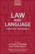 Cover: Law and Language - OUP eBook