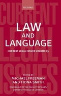 Cover: Law and Language - Oxford University Press