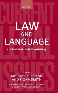 Enlarge image Cover: Law and Language - Oxford University Press