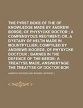 Cover: The Fyrst Boke of the Introduction of Knowledge Made by Andrew Borde, of Physycke Doctor Volume 3 - Rarebooksclub.com