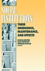 Cover: Social Institutions - AldineTransaction