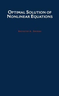Abbildung von: Optimal Solution of Nonlinear Equations - Oxford University Press Inc