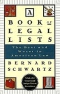 Cover: A Book of Legal Lists - OUP eBook