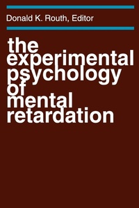 Bild: The Experimental Psychology of Mental Retardation - AldineTransaction