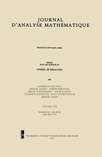 Abbildung von: Journal d'Analyse Mathématique - Hebrew University Magnes Press