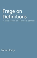 Cover: Frege on Definitions - Oxford University Press Inc