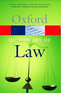 Enlarge image Cover: A Dictionary of Law - Oxford University Press