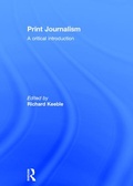 Cover: Print Journalism - Routledge