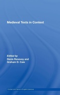 Cover: Medieval Texts in Context - Routledge