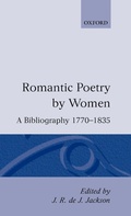 Cover: Romantic Poetry by Women: A Bibliography, 1770-1835 - Clarendon Press