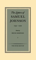 Cover: The Letters of Samuel Johnson: Volume I: 1731-1772 - Clarendon Press